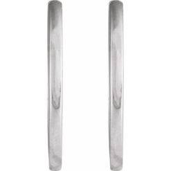 87384 / Earring / Sterling Silver / 20 Mm / 1.65 Mm / Pair / Hinged / Polished / Hinged Hoop Earrings