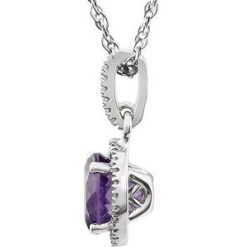 H-J / 18 In / Polished / Birthstone Necklace