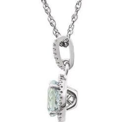 H-J / 18 In / Polished / Birthstone Necklace