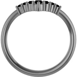 72077 / Ring / Set / 14K White / Natural Emerald / Round / 2.25 Mm / Natural Emerald / Polished / Natural Emerald Graduated V Ring