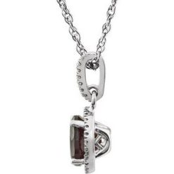 H-J / 18 In / Polished / Birthstone Necklace