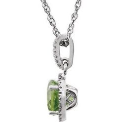 H-J / 18 In / Polished / Birthstone Necklace