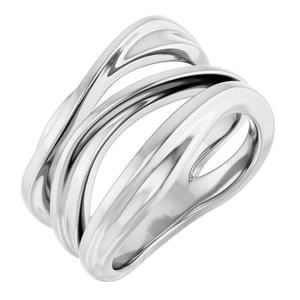 52079 / Ring / Sterling Silver / Polished / Negative Space Ring