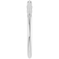 123739 / Band / 14K White / Unset / All Shapes / All Sizes / Polished / Sculptural-Inspired Matching Band