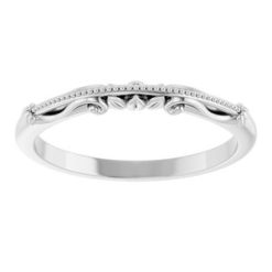 123739 / Band / 14K White / Unset / All Shapes / All Sizes / Polished / Sculptural-Inspired Matching Band