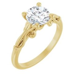 123739 / Band / 14K Yellow / Unset / All Shapes / All Sizes / Polished / Sculptural-Inspired Matching Band