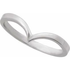 4215 / Ring / 14K White / Polished / V Ring