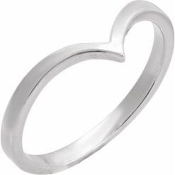 4215 / Ring / 14K White / Polished / V Ring