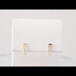 86782 / Earring / Set / Natural Diamond / Round / 2 Mm / 14K Yellow / Pair / Friction Backs Included / Polished / .06 Ctw Natural Diamond Earrings With Backs