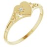 19356 / Ring / Set / 14K Yellow / 3 / Natural Diamond / Round / 1.2 Mm / I1