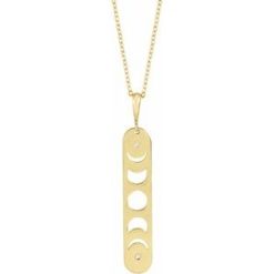 87526 / Necklace / Set / 14K Yellow / Round / Natural Diamond / 1Mm :: 0.01 Ctw / I1