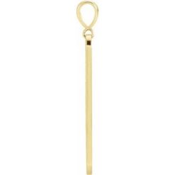 G-H / Polished / .01 Ctw Natural Diamond Moon Phases Bar Pendant