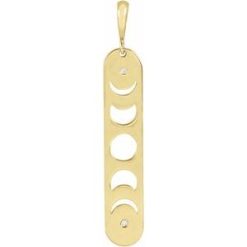 87526 / Pendant / Set / 14K Yellow / Round / Natural Diamond / 1Mm :: 0.01 Ctw / I1