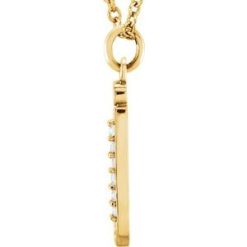 G-H :: 0.025 Ctw / 16 In / Polished / .025 Ctw Natural Diamond Initial Necklace