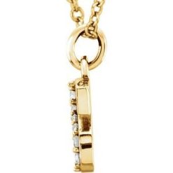 G-H :: 0.025 Ctw / 16 In / Polished / .025 Ctw Natural Diamond Initial Necklace