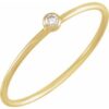 653716 / Ring / Set / 14K Yellow / 10 / Natural Diamond / Round / 2 Mm / Si1