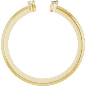 126267 / Ring / Set / 14K Yellow / Natural Diamond / Natural Diamond / Polished / .04 Ctw Natural Diamond Negative Space Ring