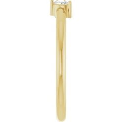126267 / Ring / Set / 14K Yellow / Natural Diamond / Natural Diamond / Polished / .04 Ctw Natural Diamond Negative Space Ring