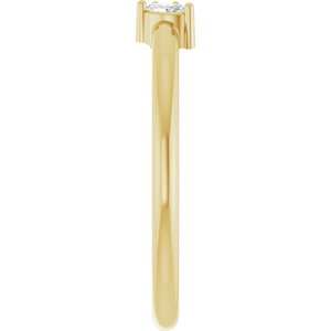 126267 / Ring / Set / 14K Yellow / Natural Diamond / Natural Diamond / Polished / .04 Ctw Natural Diamond Negative Space Ring