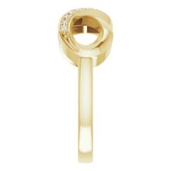 651086 / Ring / Set / 14K Yellow / Natural Diamond / Round / 1.1 Mm / Polished / .05 Ctw Natural Diamond Ring