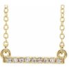 652017 / Necklace / Set / 14K Yellow / Round / Natural Diamond / 1.2Mm :: 0.07 Ctw / I1