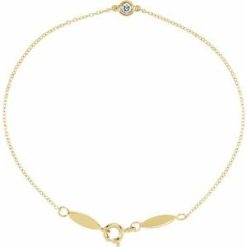 651576 / Bracelet / Set / 14K Yellow / Round / Natural Diamond / 2.8Mm :: 0.08 Ct / I1