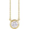 689009 / Necklace / Set / 14K Yellow / Round / Lab-Grown Diamond / 6.5Mm :: 1 Ctw / Si1-Si2