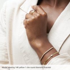 G-H / Polished / 1 Ctw Lab-Grown Diamond Bolo Bracelet