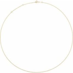 Ch1252 / 14K Yellow Gold-Filled / Cable / 1 Mm / 16-18 In / Spring Ring / Polished / Ultra-Lightweight Cable Chain