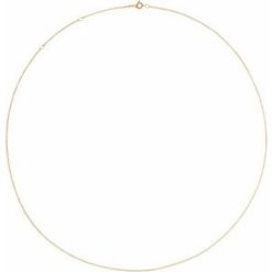 Ch1015 / 14K Yellow / Cable / 1 Mm / 16-18 In / Spring Ring / Polished / Adjustable Cable Chain