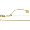 Ch982 / 14K Yellow / Cable / 1 Mm / 16-22 In / Lobster Clasp / Polished / Adjustable Cable Chain