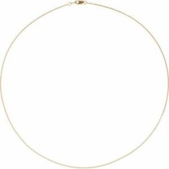 Ch1222 / 14K Yellow / Curb / 1 Mm / 20 In / Lobster Clasp / Diamond-Cut / Diamond-Cut Curb Chain
