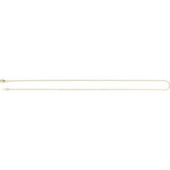 Ch1222 / 14K Yellow / Curb / 1 Mm / 20 In / Lobster Clasp / Diamond-Cut / Diamond-Cut Curb Chain