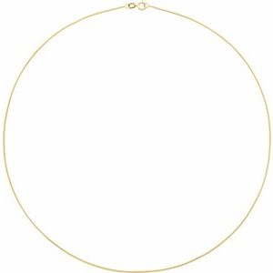 Ch331 / 14K Yellow / Snake / 1 Mm / 16 In / Spring Ring / Polished / Round Snake Chain
