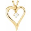 81365 / Pendant / Set / 14K Yellow / Round / Natural Diamond / 3Mm :: 1/10 Ct / I1