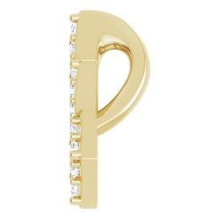 87166 / Pendant / Set / 14K Yellow / Round / Natural Diamond / 10.13 X 8.89 Mm / 1Mm :: 1/10 Ctw / I1