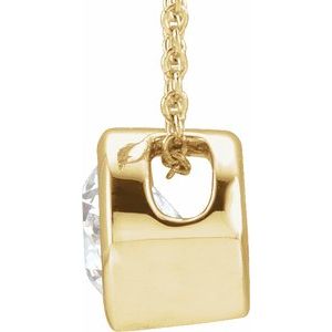 G-H / 16-18 In / Polished / 3/4 Ct Lab-Grown Diamond Solitaire Necklace