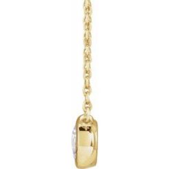 G-H / 16-18 In / Polished / 1/2 Ctw Lab-Grown Diamond Adjustable Necklace