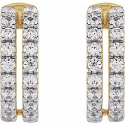 688881 / Earring / Set / Lab-Grown Diamond / Round / 1.4 Mm / 14K Yellow / Each / Polished / 1/2 Ctw Lab-Grown Diamond Cuff Earring