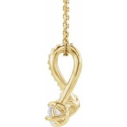 G-H / 16-18 In / Polished / 1/2 Ctw Natural Diamond Freeform Necklace