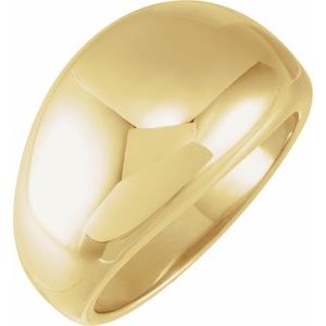 50199 / 14K Yellow / 7 / 12 Mm / Polished / Dome Ring