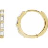 688849 / Earring / Set / 14K Yellow / Lab-Grown Diamond / Straight Baguette / 13.34 Mm / 1.68 Mm / 3 X 1.5Mm :: 1/3 Ctw / Vs