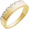 689207 / Ring / Set / 14K Yellow / Natural Diamond / Round / 1.7 Mm / Polished / 1/3 Ctw Natural Diamond Ring