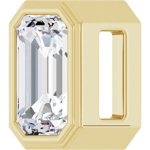 G-H / Polished / 1/4 Ct Lab-Grown Diamond Solitaire Bezel-Set Pendant Slide