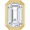 88049 / Pendant / Set / 14K Yellow / Emerald / Lab-Grown Diamond / 4 X 3Mm :: 1/4 Ct / Si1-Si2