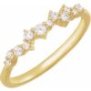 688821 / Ring / Set / 14K Yellow / Lab-Grown Diamond / Round / 2.3 Mm / Polished / 1/4 Ctw Lab-Grown Diamond Scattered Stackable Ring