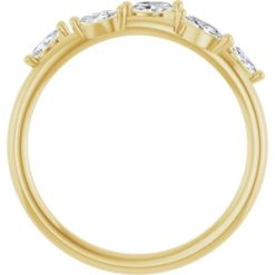 122971 / Ring / Set / 14K Yellow / Lab-Grown Diamond / Marquise / 4 X 2 Mm / Lab-Grown Diamond / Polished / 1/3 Ctw Lab Grown Diamond Leaf Ring