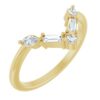 124639 / Ring / Set / 14K Yellow / Lab-Grown Diamond / Marquise / 2 Mm / Lab-Grown Diamond / Polished / 1/4 Ctw Lab Grown Diamond Multi-Stone V Bar Ring