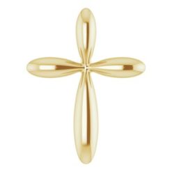 R42370 / Pendant / 14K Yellow / 14.65 X 11.2 Mm / Polished / Cross Pendant