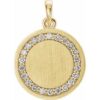 86437 / Pendant / Set / 14K Yellow / Round / Natural Diamond / 16.7 X 14.3 Mm / 1.3Mm :: 1/5 Ctw / I1
